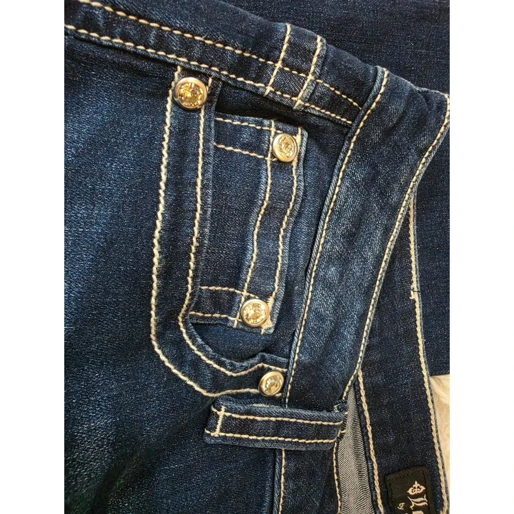 NWT Lotus by Miss Me Mid Rise Straight Embellished Jeans Size 35 / 20 Plus Size